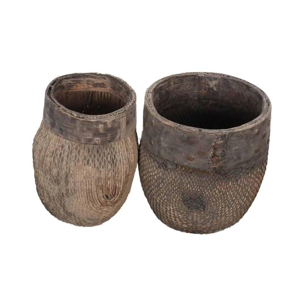 Antique Chinese Home Decorative Wicker Rattan Basket Wholesale Cheap Natural Furniture