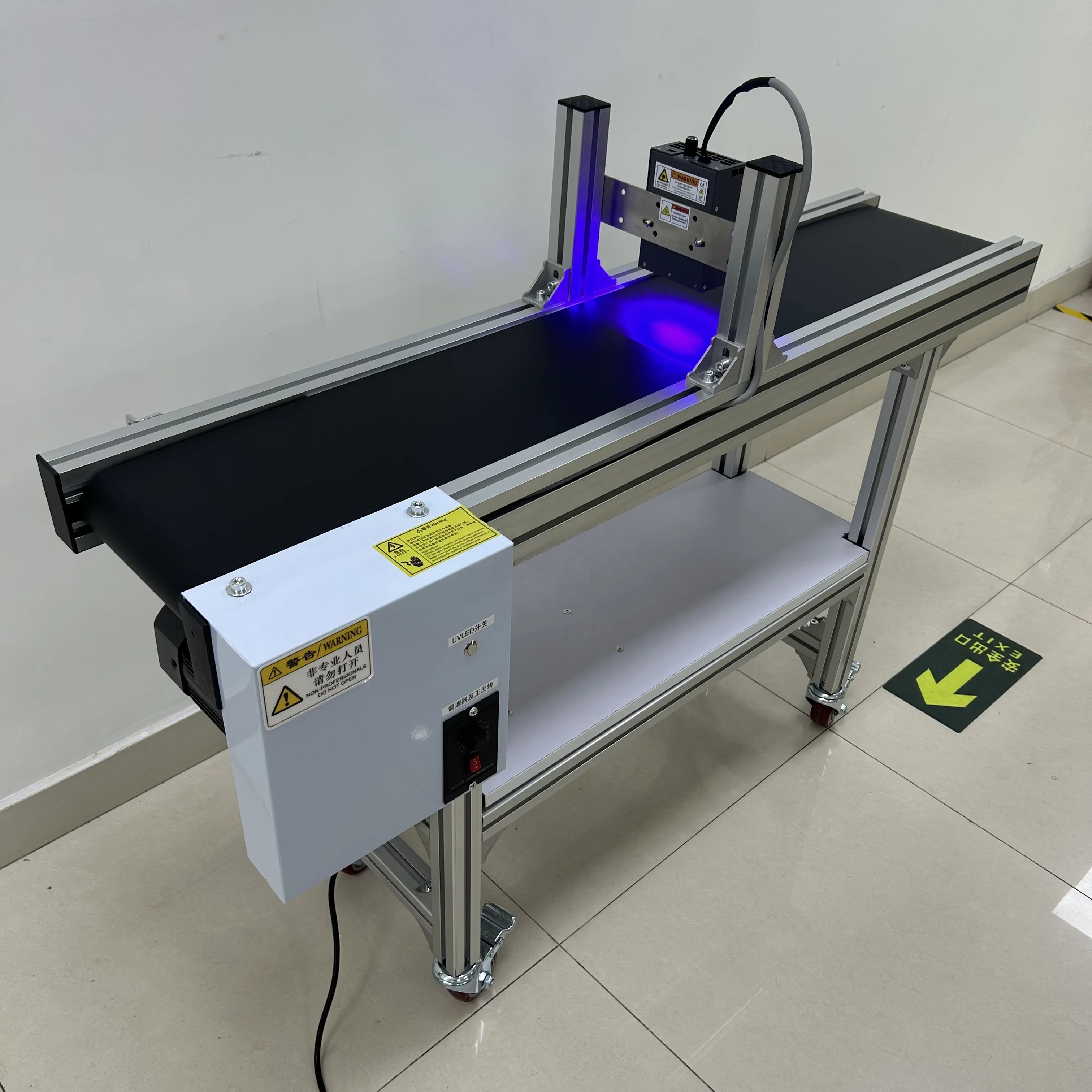 UV LED Air cooling System Emitting Area 70mm*20mm UV  Curing Light UV glue Drying Conveyor belt guide