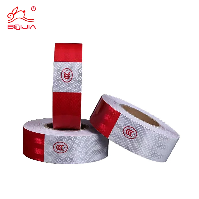 Warning tape red white high viscosity caution electric cable warning tape reflective safety warning conspicuity tape
