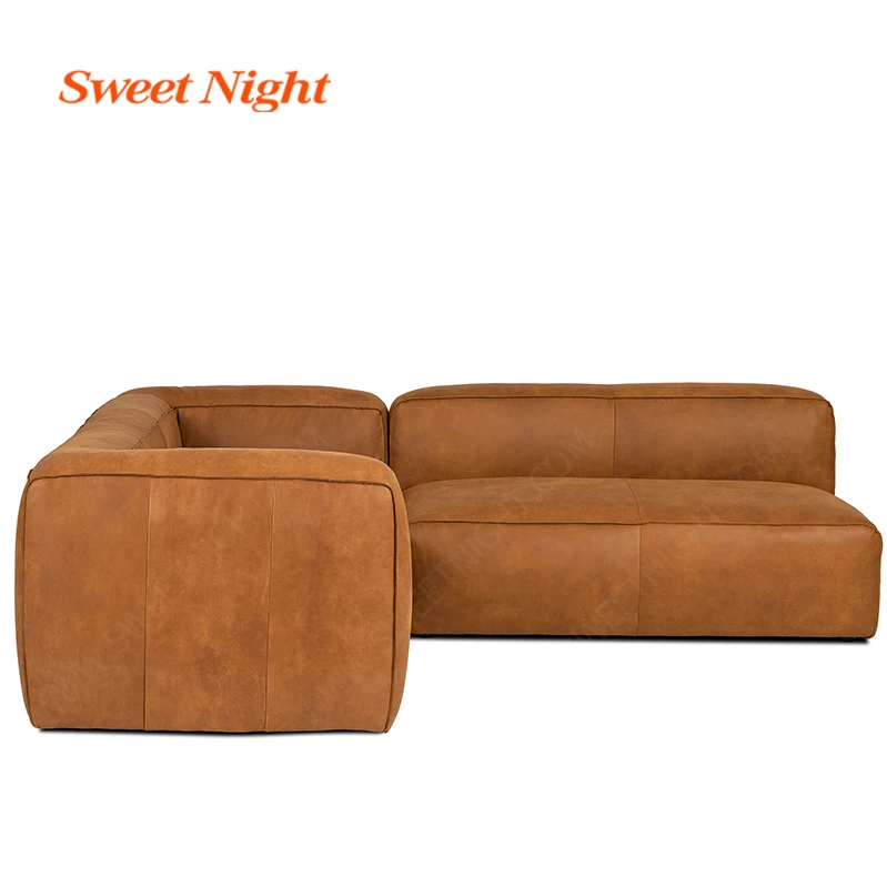  Genuine Set Modern Sectional Leathers And Couches Living Room Furniture White Leather With Crystal Buttons