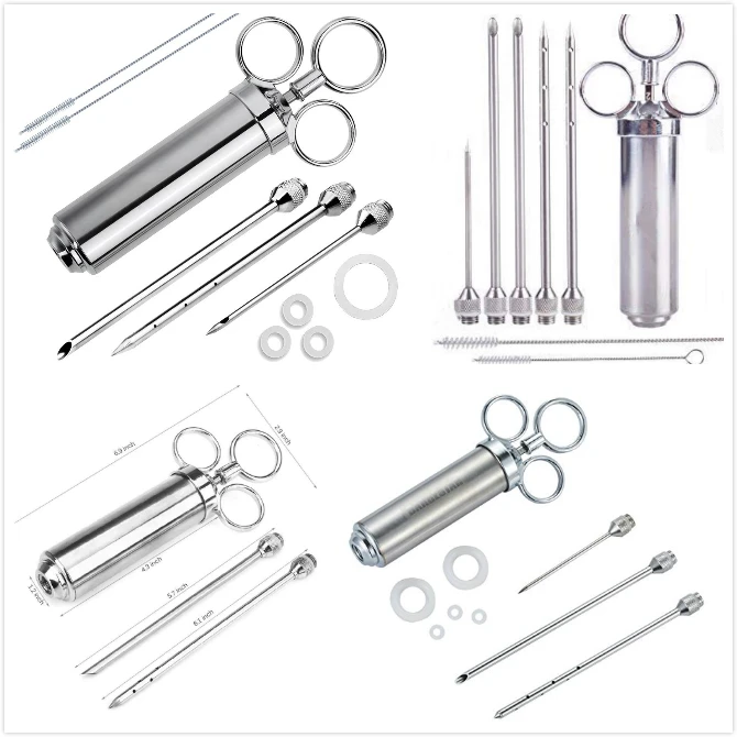 2oz 3 needle Meat Injector, Marinade Injector, Seasoning Injector