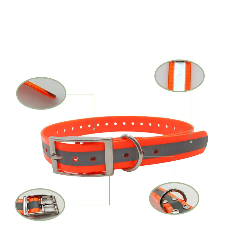 Reflective waterpoof TPU dog collar with D ring easy clean TPU belt factory wholesale manufacturer