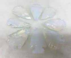 handmade opal glass crystal arrowhead 1 to 1.5 inch for wire wrap pendant making at wholesale rate buy from NGE