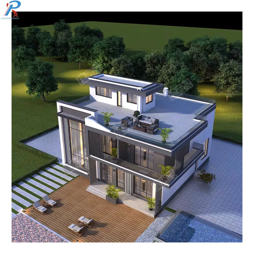 Villas With Swimming Pools Portable Homes Prefab Smart House 3 Bedroom Villa Prefab Villa House