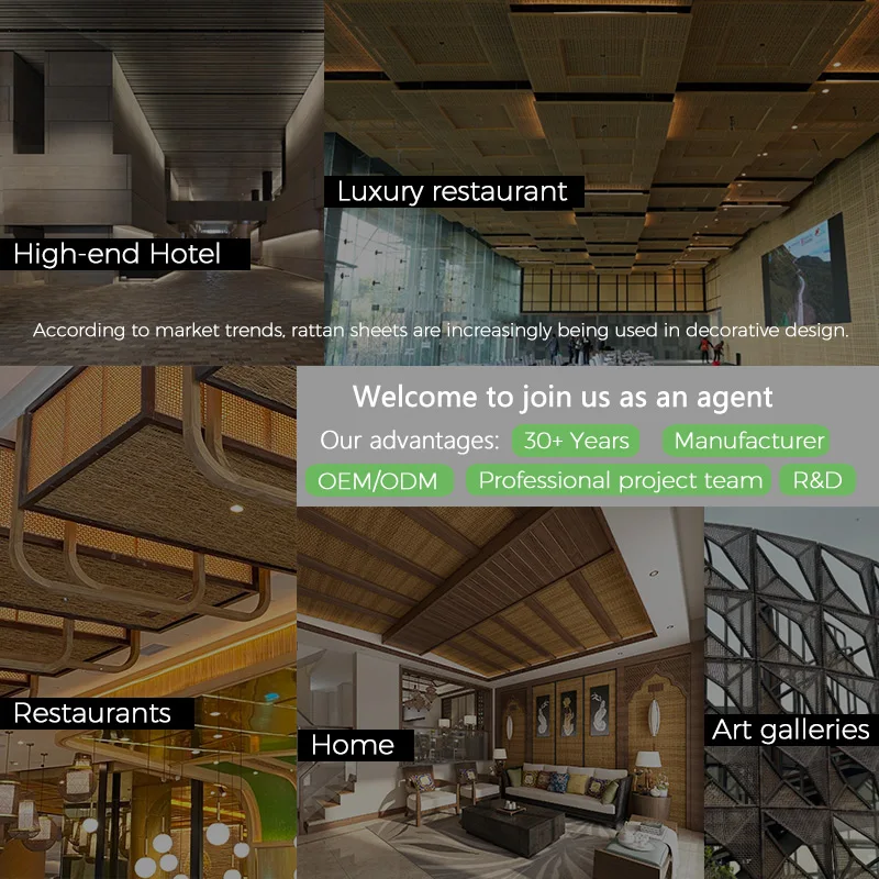 LTR  Wall Covering ceiling Material Woven artificial Synthetic rattan panel sheet for walls,Ceiling