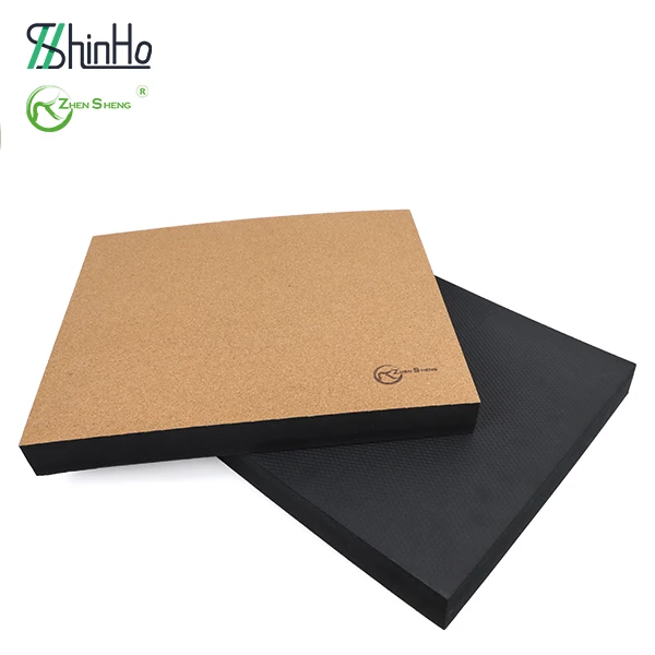 Zhensheng gym accessories yoga cork foam balance pad