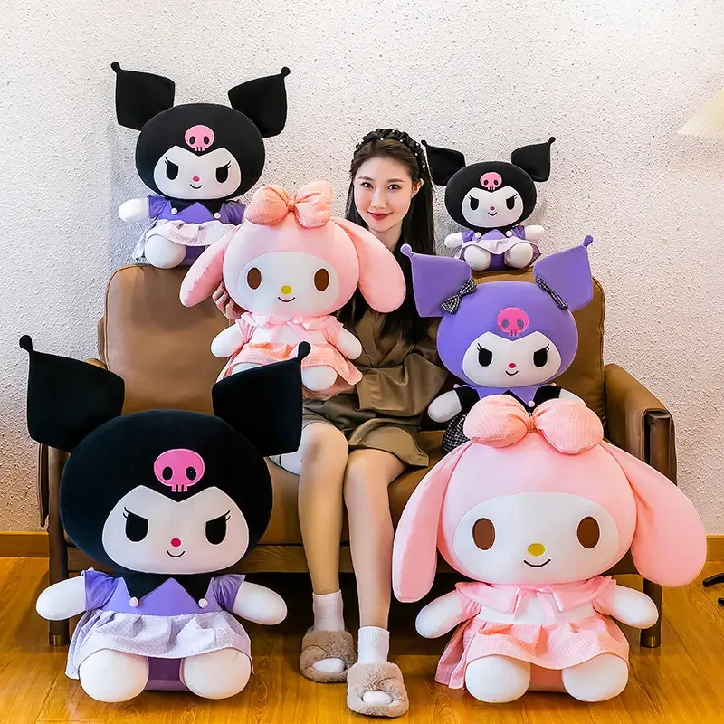 Kawaii мягкая Kuromi My Melody Cinnamoroll Плюшевая Игрушка Аниме Мягкие плюшевые подарки для детей