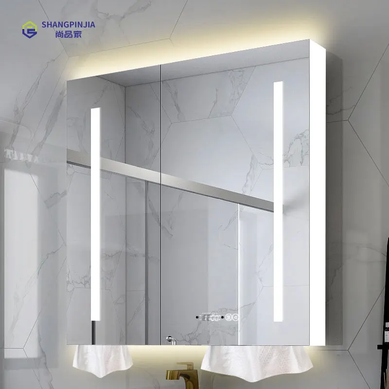 Modern Medicine smart wall mirror with Motion Sensor Switch mirror cabinet for bathroom Bathroom Mirror led Cabinet