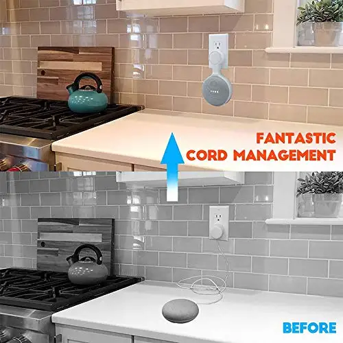 2021 New Outlet Wall Mount Holder for Google Home Mini, A Space-Saving Accessories for Google Home Mini Voice Assistant