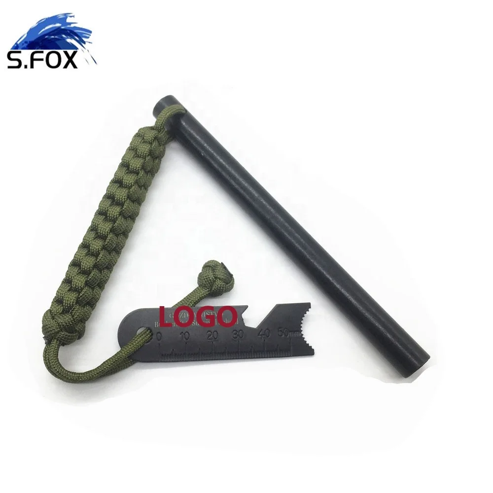 12.7*127 High Class Durable Para cord Lanyard Weaving Ferrocerium Flint Rod
