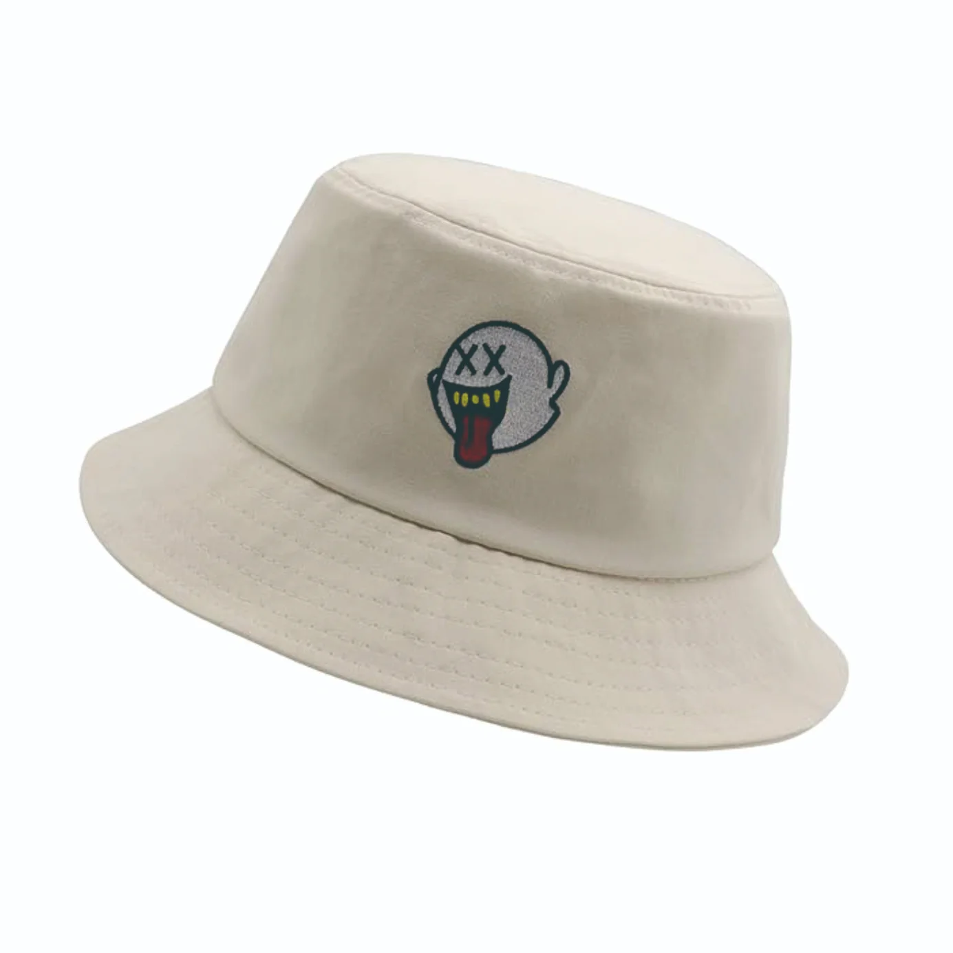 Unisex Customized 3D Embroidery 100% Cotton Twill basin Bucket Caps Hats with Shinny Satin Silk Lined Lining and Logo inside