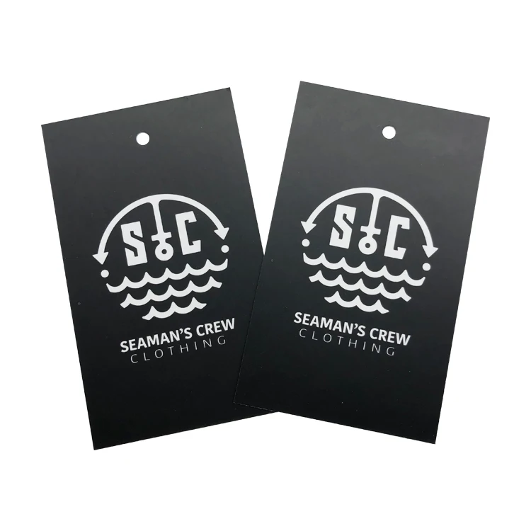 Custom Hang Tag Labels Printed Logo Name Paper Hanging Label for Clothing