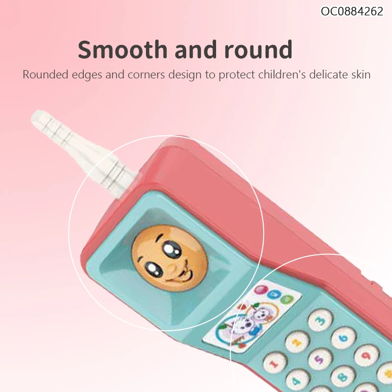 Multi-function simulation smart phone toy musical baby mobile for kids