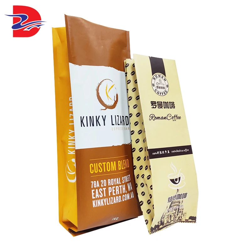 Wholesale Original Factory Food Grade 250G 500G 1Kg Stand Up Pouch Aluminum Foil Coffee Bag Packaging
