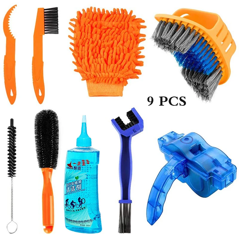 6/7/8/9 Pieces Precision Bicycle Cleaning Brush Tool for Mountain Road Bike
