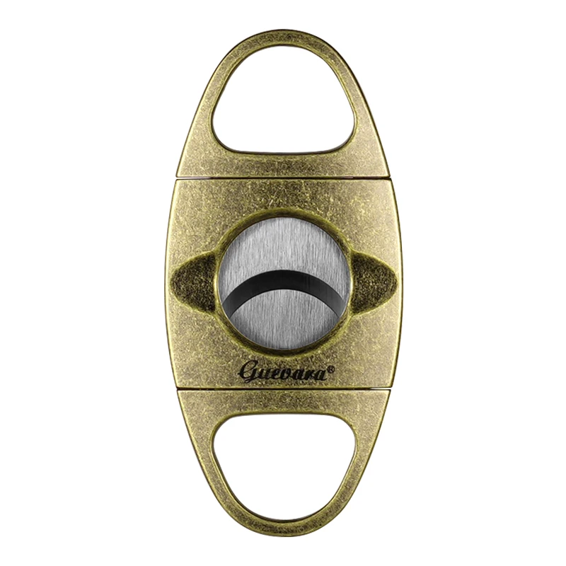 Custom Logo Cigar Accessories Stainless Steel Circle Double Blade Small Cigar Cutter