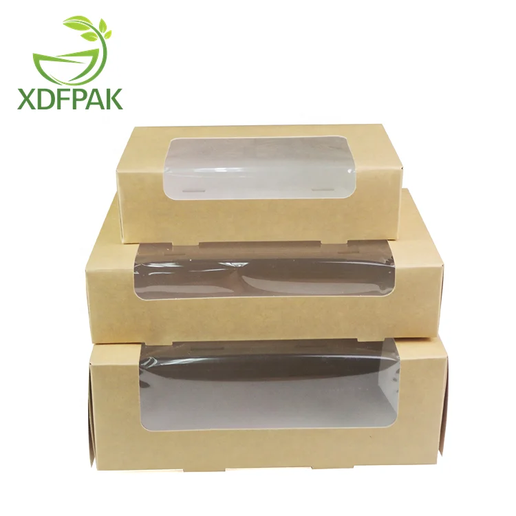 custom size transparent box with window pastry packaging bakery box cake box
