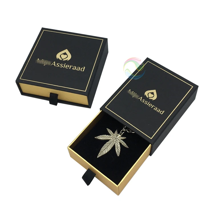 Manufacturer Luxury Modern Cardboard Black Custom Logo Box Jewelry Packaging