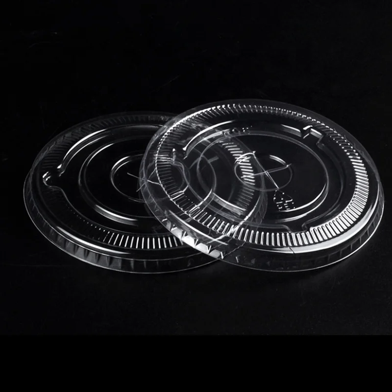 
Hot Sale customised disposable PET Environmentally 90mm Cold drinking Cover Transparent Plastic with Lids for Cups Wholesale 