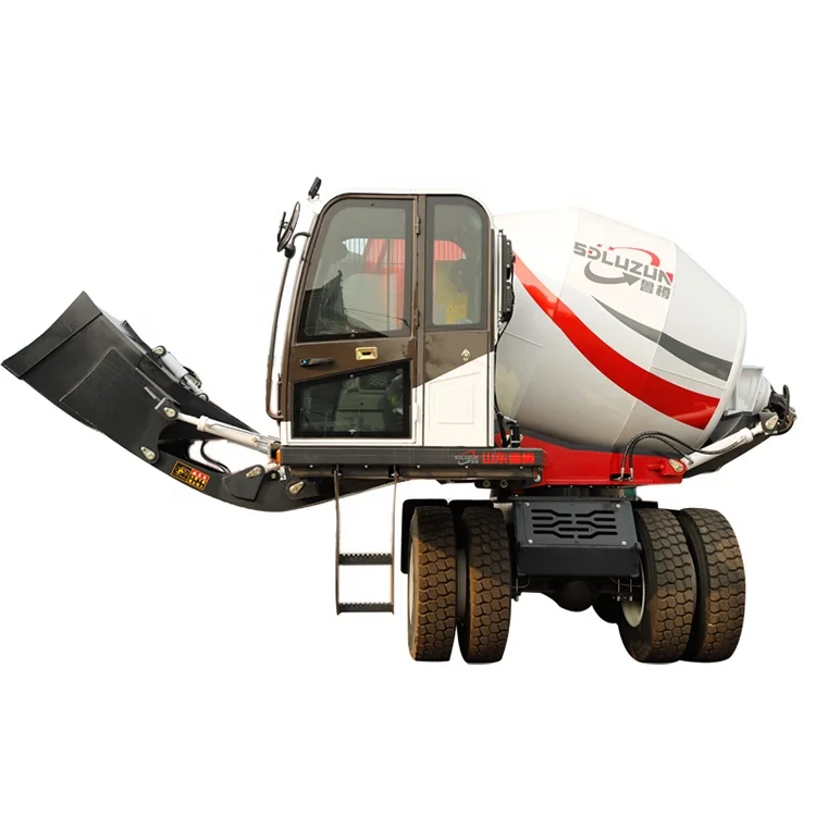 LUZUN 3.5cbm  High Quality synchronous rotation type Self loading concrete mixer Hot Sale With Best Price