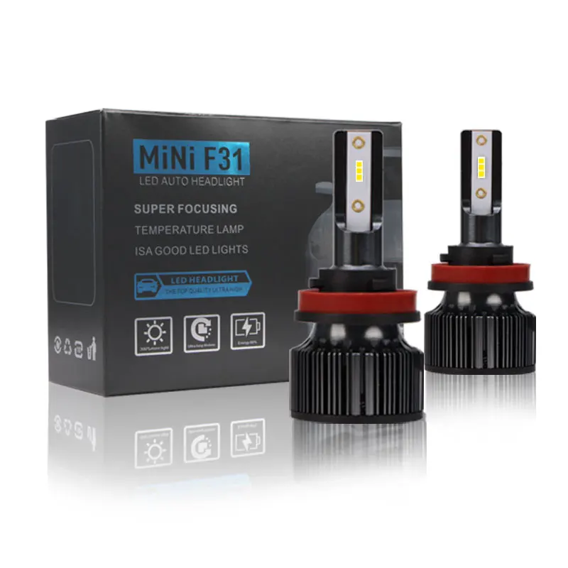 Светодиодная лампа для фар H11 MINI F31 6000K, автомобильное освещение с белым светом H4 H7 9005, автомобильная система освещения, автомобильная светодиодная фара