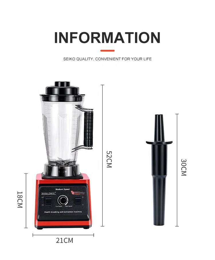 9525 High-speed Commercial Silver Blenders 8000W Double Cup Food Processor Professional Multifunctional Heavy Duty Kitchen Mixer