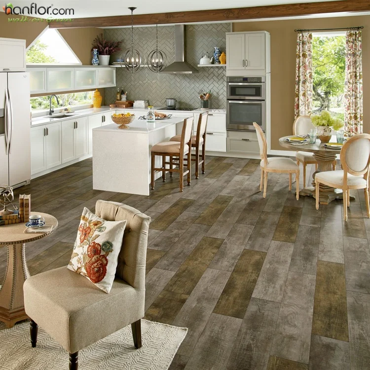 2mm waterproof pvc dry back vinyl plank flooring piso PVC