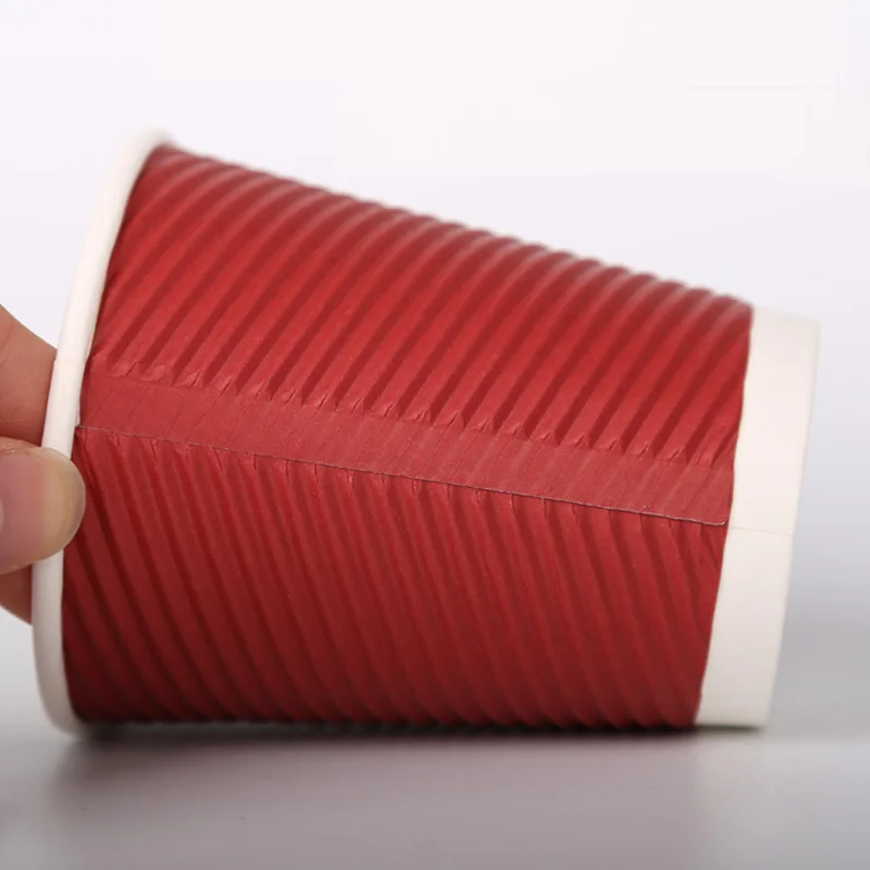 8oz 12oz 16oz ripple wall disposable paper coffee cup