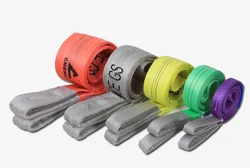 10 Ton PE Flat webbing Sling lifting Belt Color Code Lifting Belt Sling 6m Flat Braided lifting slings