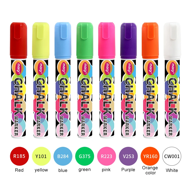Led Neon Liquid Chalk Marker Pen Fluorescent Erasable Liquid Chalk Marker For Led Board Marker