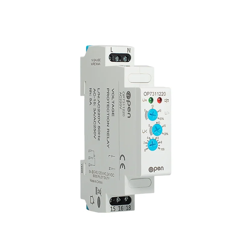 Open ElectricTime Delay Relay Wide Voltage Range Multi Function 16A 24V-240V AC function relay