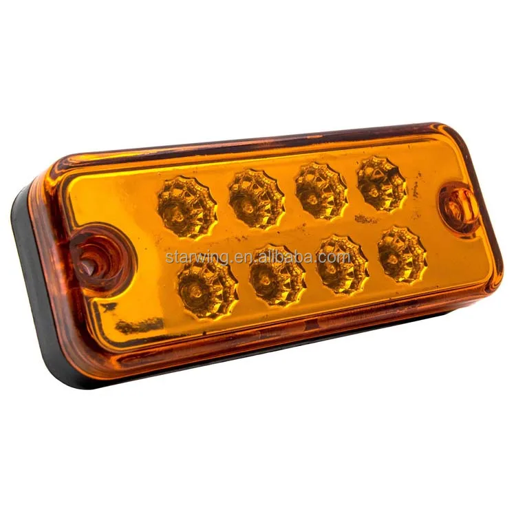 trailer truck bus side lights led 8 LED 12v 24v red blue green white amber signal lamp warranty 1 year