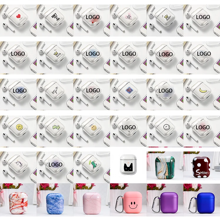 Универсальный противоударный защитный чехол для Air Pods ТПУ мраморный Apple