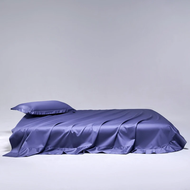 High Quality Bedding Sheet Set 100s Long Staple Cotton Bed Linens 3pcs Top Sheet + Pillowcase Home Hotel  Silky Bedclothes