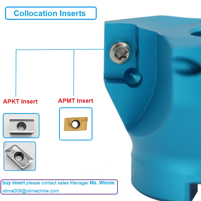 face mill with carbide insert APMT1604 milling cutters TAP400R-50-22-4T 90 degrees shoulder Aviation Aluminum face mills