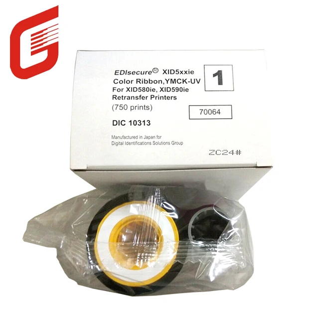 Original EDI XID8300 Color UV Ribbon DIC10313 YMCK-UV ribbon for xid 8600 card printer