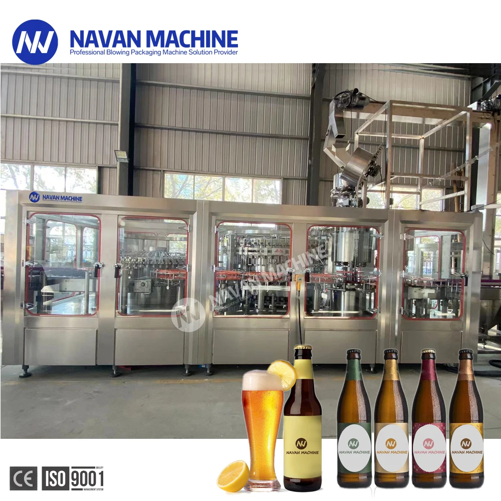 Beer Filling Machine for Automatic Small Carbonated Beverage Soda Water Beer Gas Soft Drink Bottling Factory
