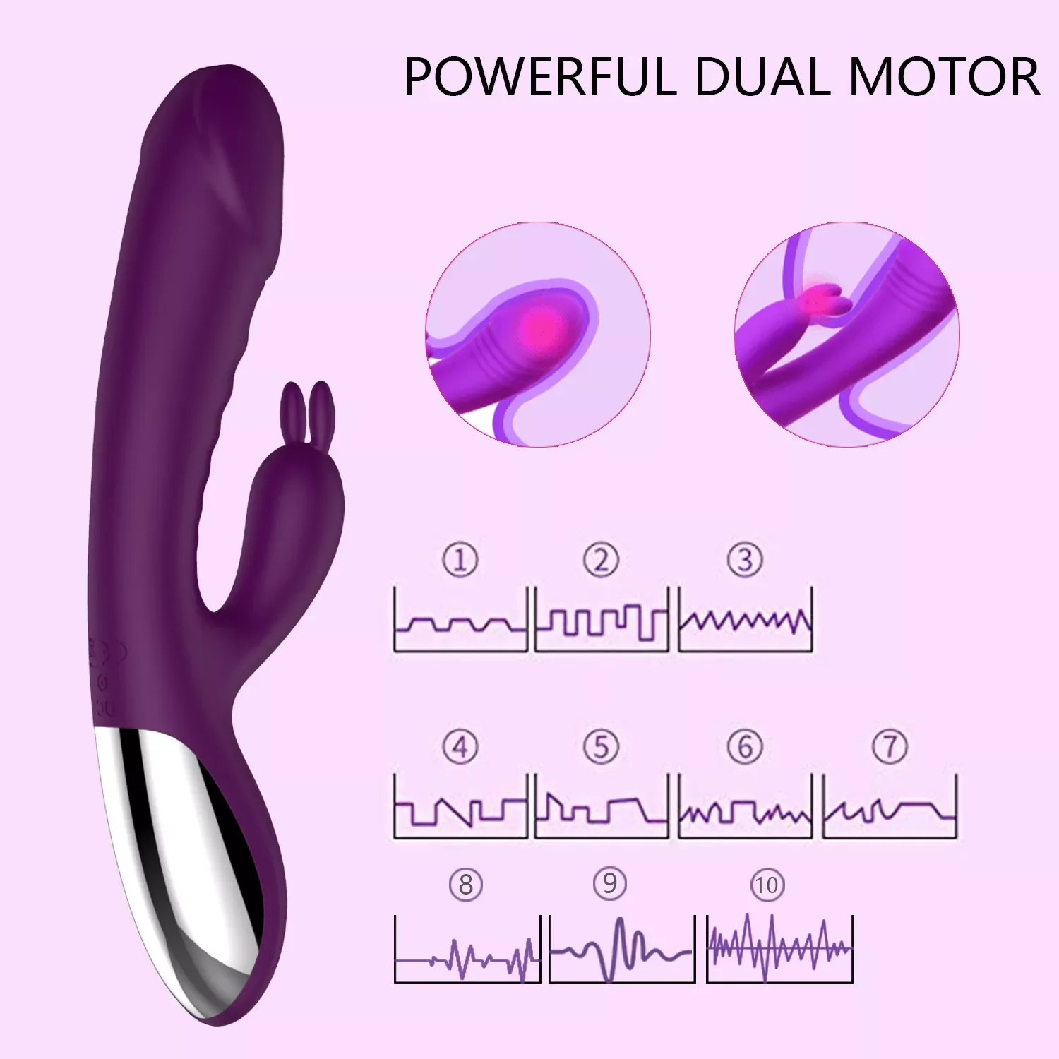 Automatic Heating Rabbit Vibrator Clitoral Massager G Spot Stimulator Vagina Thrusting Dildo Vibrator Adult Sex Toys for Women