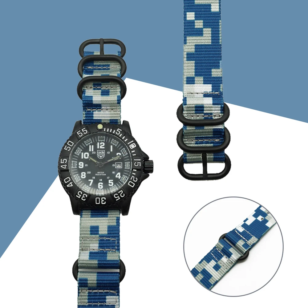 Военный Zulu кольцо Nato модный тканевый apple watch пользовательский ремешок