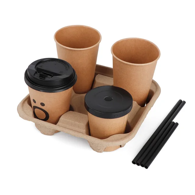 Eco Friendly Recycled White Kraft Food-grade Custom logo Printed Paper Coffee Cups Wholesale