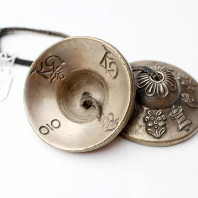 
1 Pair Brass Eight Auspicious Symbol Tingsha Or Cymbals With Good Price 