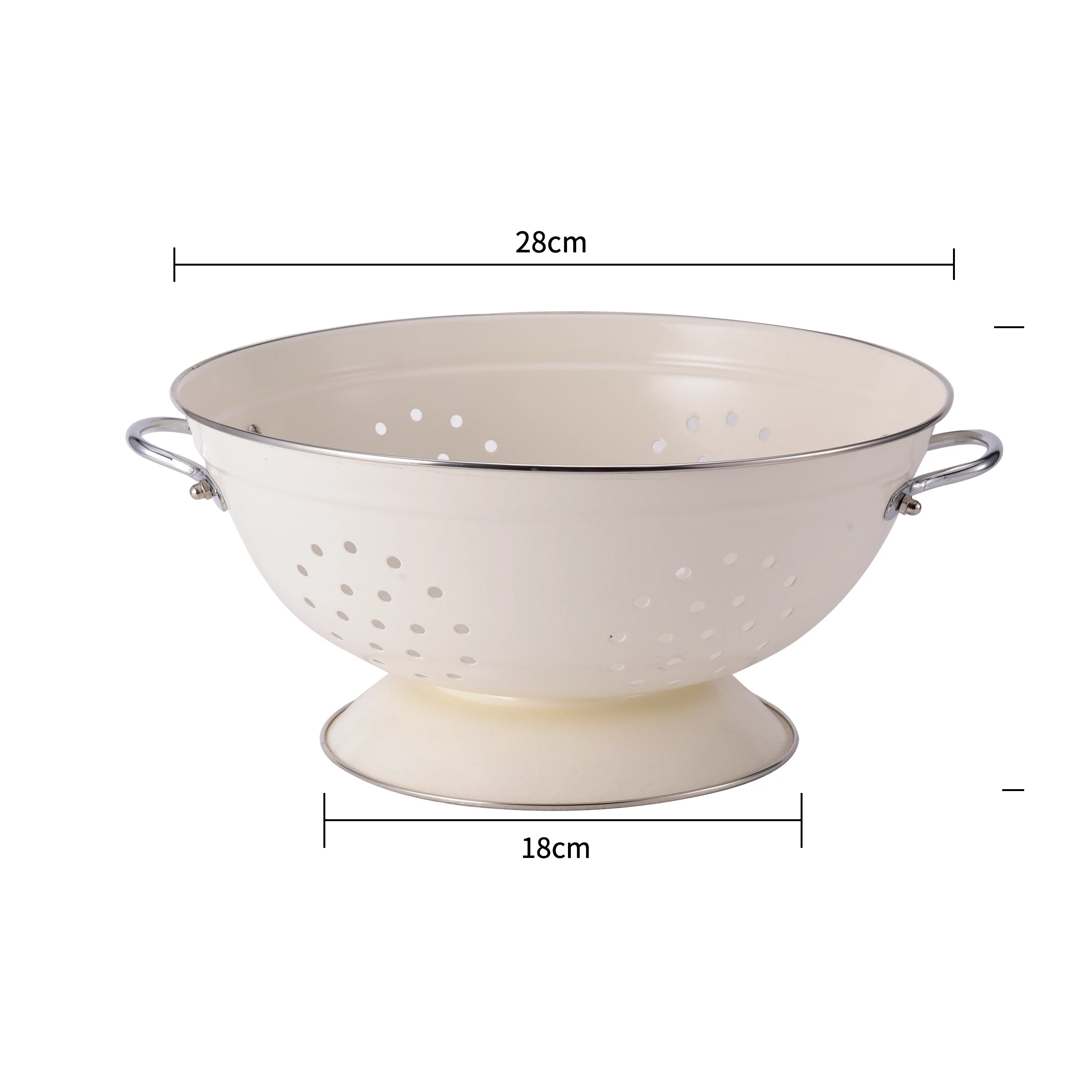 Stainless steel Colander Set, Pasta Strainer Basket with Handles,Coated enameled  for washing vegetable fruit in the  Kitchen