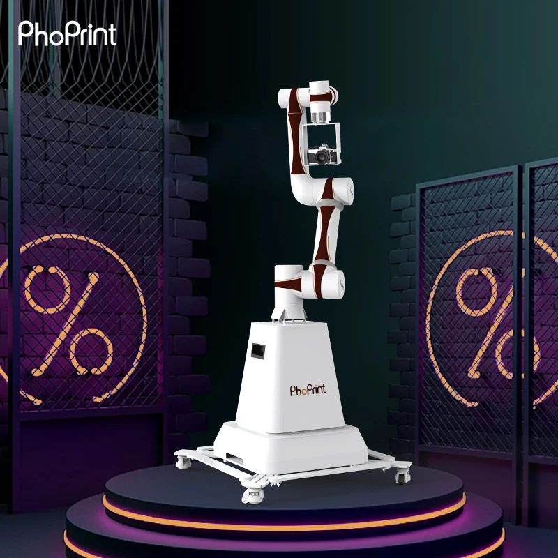 Automated Glambot Welding Robotic Arm Camera 6 Axis Arms Photo Booth for Party