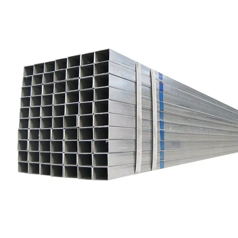 Factory Wholesale Carbon Steel Hot Dip Galvanized Coating Square Rectangular Tube tubo de laton MS Gi Hollow Section Steel Pipe