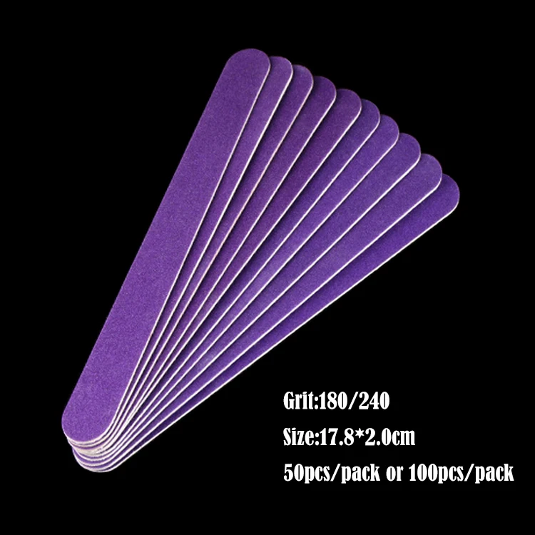 Middle cheap colorful wooden nail file abrasive 100/180/240 grit emery board nail file professional
