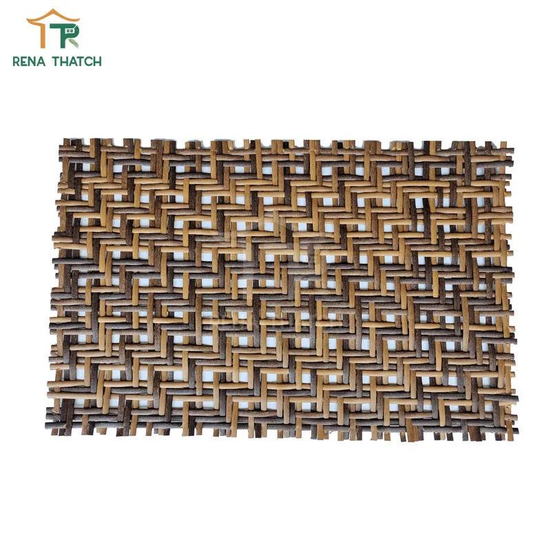 Fire retardant synthetic rattan weaving material straw mat rattan webbing roll rattan mesh