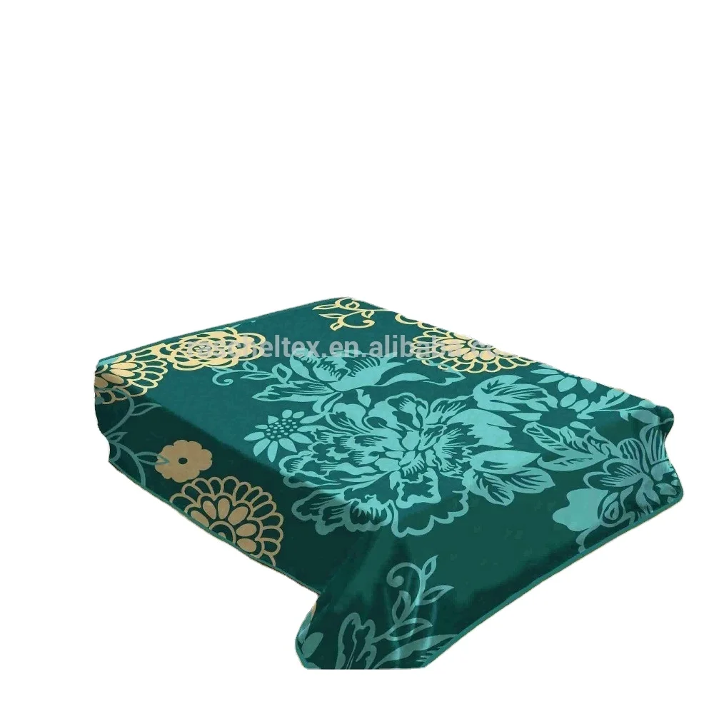 South African style wholesale 100% Polyester  embossed solaron 2ply 5kg  raschel  blanket