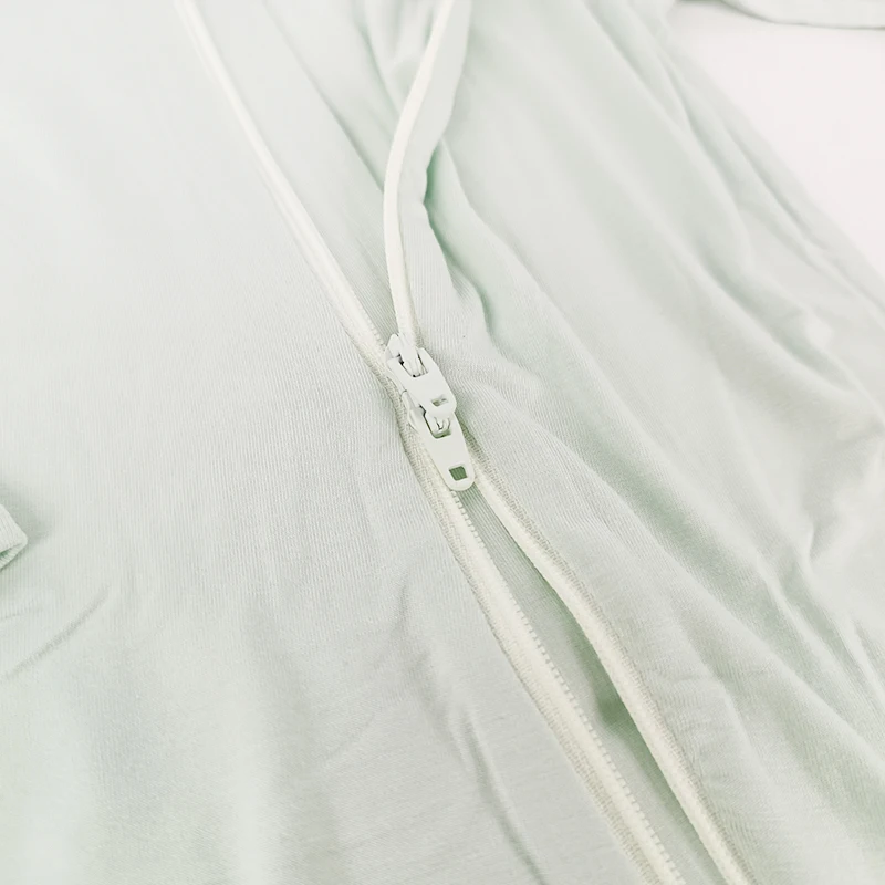 Pinuotu Baby Romper Sleepwear Toddler Bamboo Viscose Fiber Pajamas Coveralls Unisex Kids Sage Double Zip Baby Jumpsuit