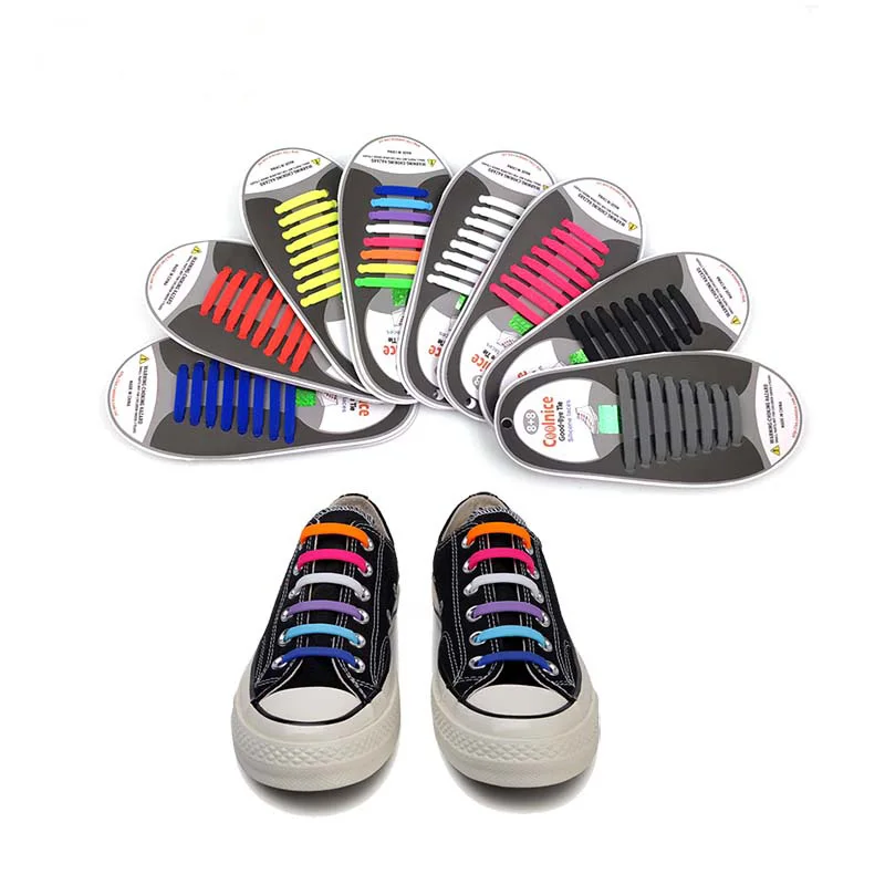 2019 coolnice no MOQ custom flat no tie elastic shoelaces for adults