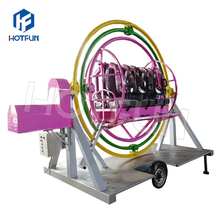 Amusement Ride Portable Mini Equipment 3d Space Ring Human Gyroscope For Sale